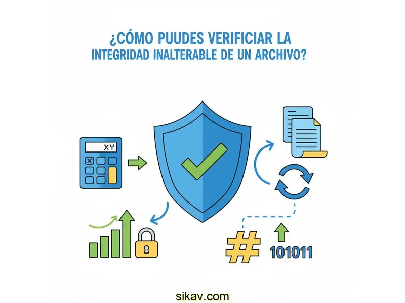 ¿Cómo puedes verificar la integridad inalterable de un archivo?