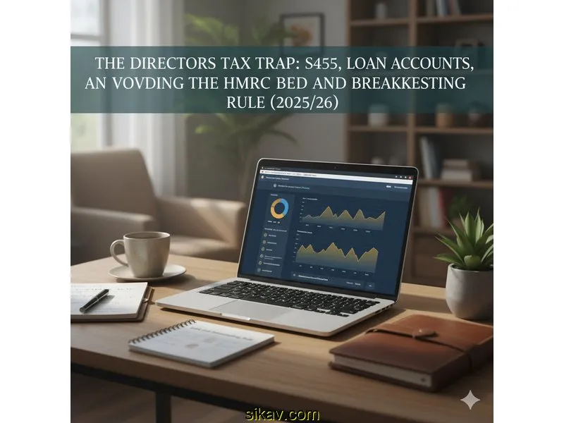 Ilustración para la guía de The Director's Tax Trap: S455, Loan Accounts, and Avoiding the HMRC Bed and Breakfasting Rule (2025/26)