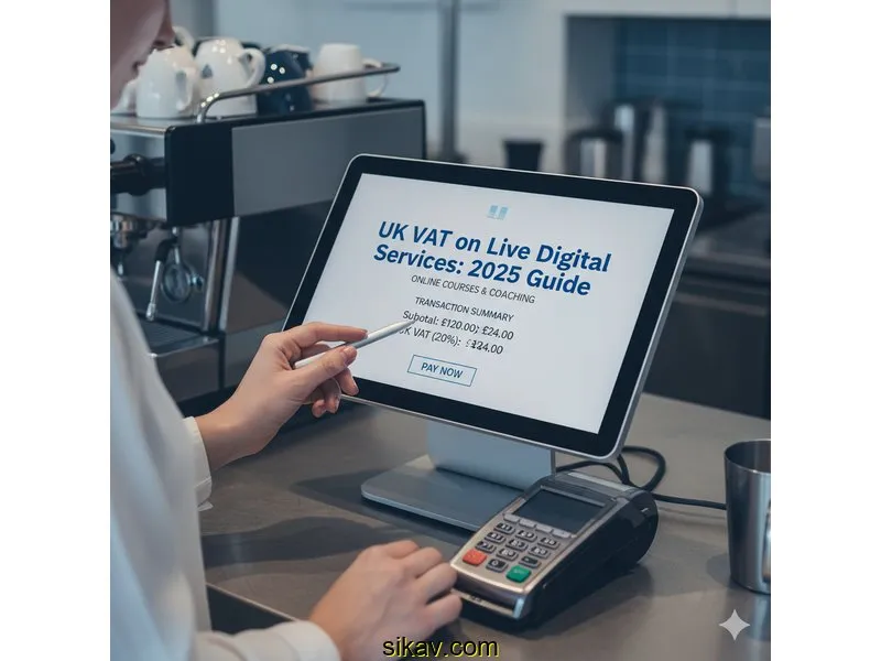 Ilustración para la guía de UK VAT on Live Digital Services: A 2025 Guide for Online Course Creators and Coaches