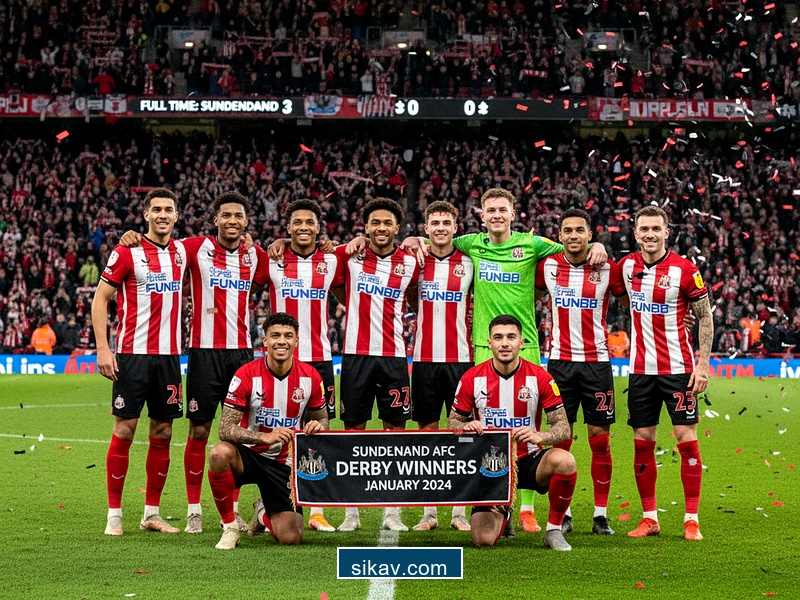 Sunderland recreate Newcastle team photo after 'special' derby win